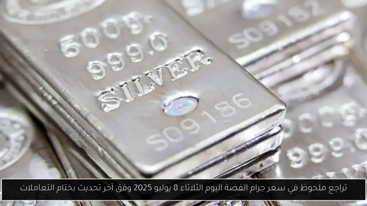 تراجع ملحوظ في سعر جرام الفضة اليوم الثلاثاء 8 يوليو 2025 وفق آخر تحديث بختام التعاملات
