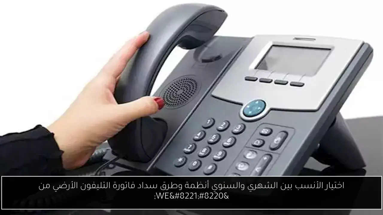 اختيار الأنسب بين الشهري والسنوي أنظمة وطرق سداد فاتورة التليفون الأرضي من “WE”