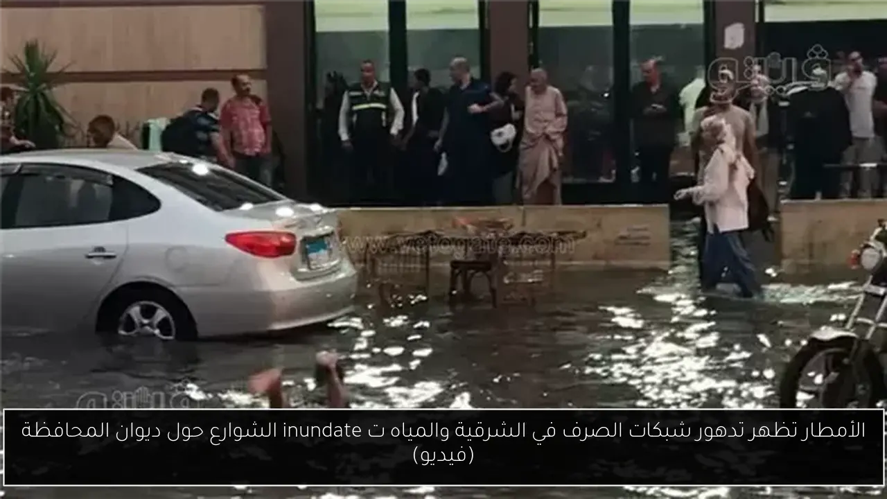 الأمطار تظهر تدهور شبكات الصرف في الشرقية والمياه ت inundate الشوارع حول ديوان المحافظة (فيديو)
