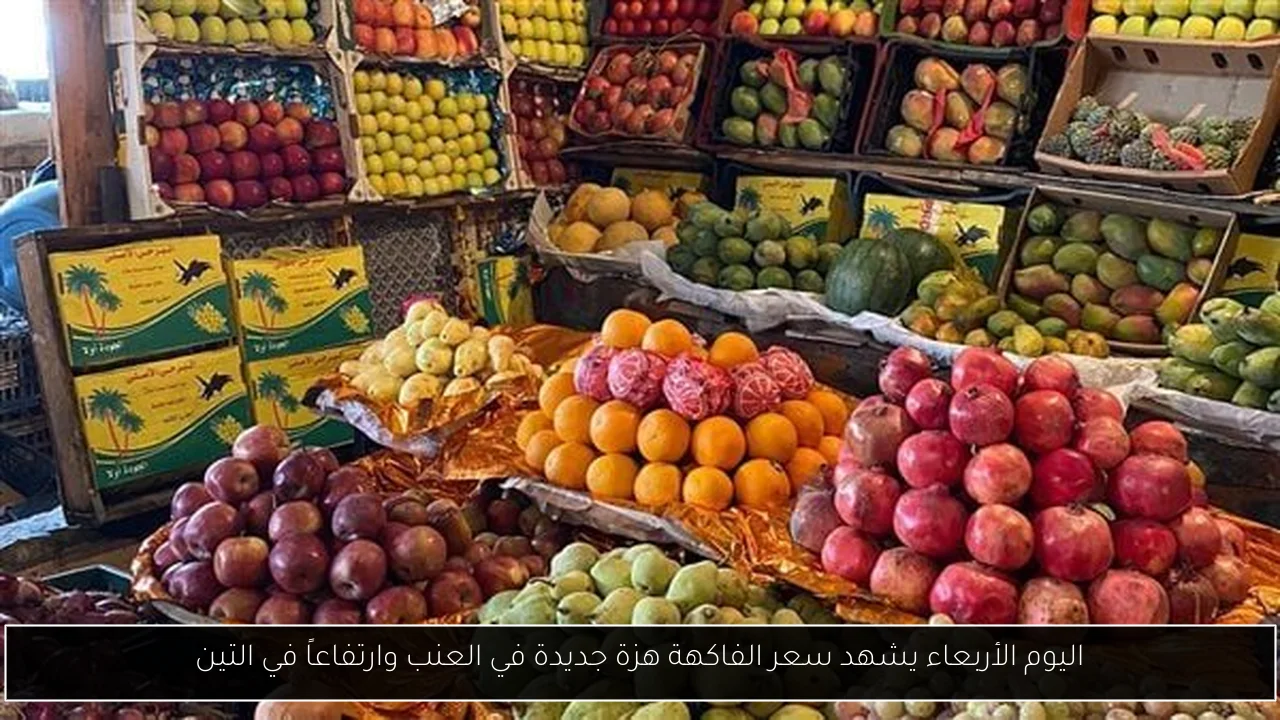 اليوم الأربعاء يشهد سعر الفاكهة هزة جديدة في العنب وارتفاعاً في التين