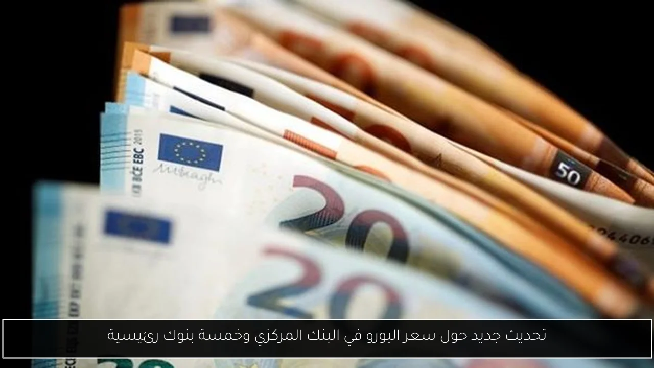 تحديث جديد حول سعر اليورو في البنك المركزي وخمسة بنوك رئيسية