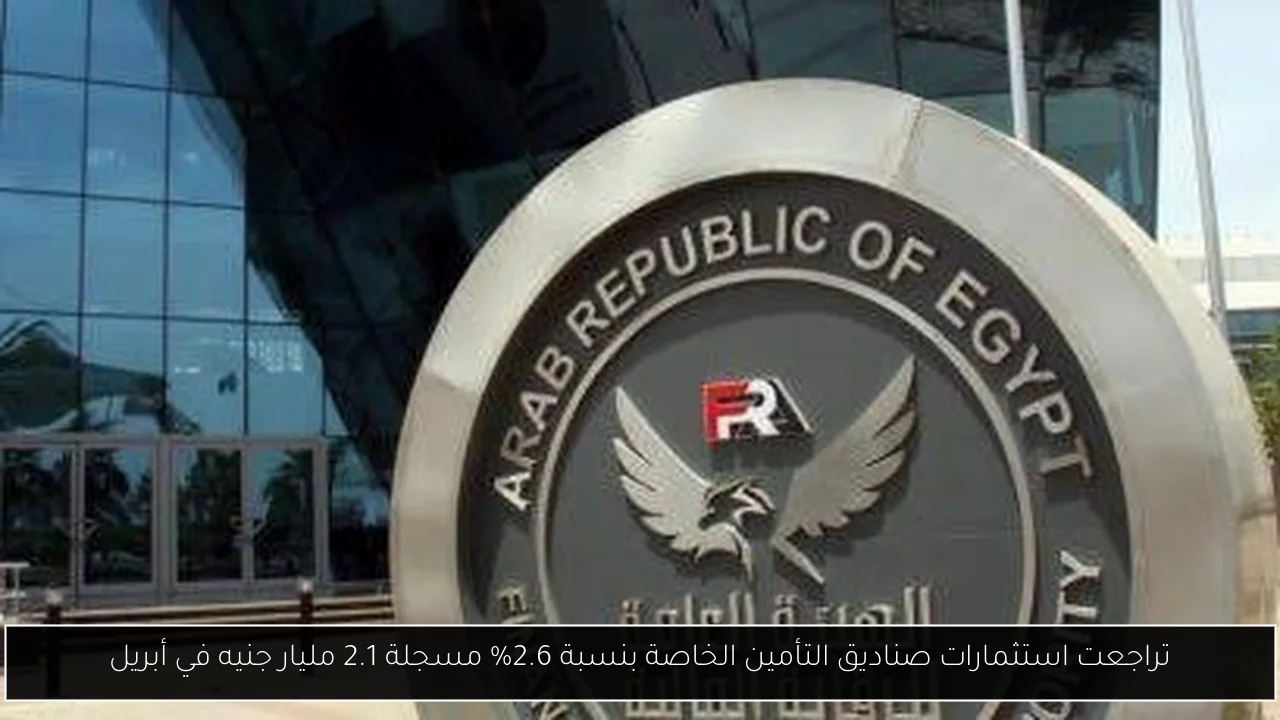 تراجعت استثمارات صناديق التأمين الخاصة بنسبة 2.6% مسجلة 2.1 مليار جنيه في أبريل