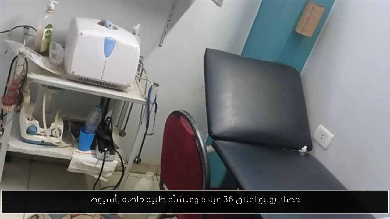 حصاد يونيو إغلاق 36 عيادة ومنشأة طبية خاصة بأسيوط