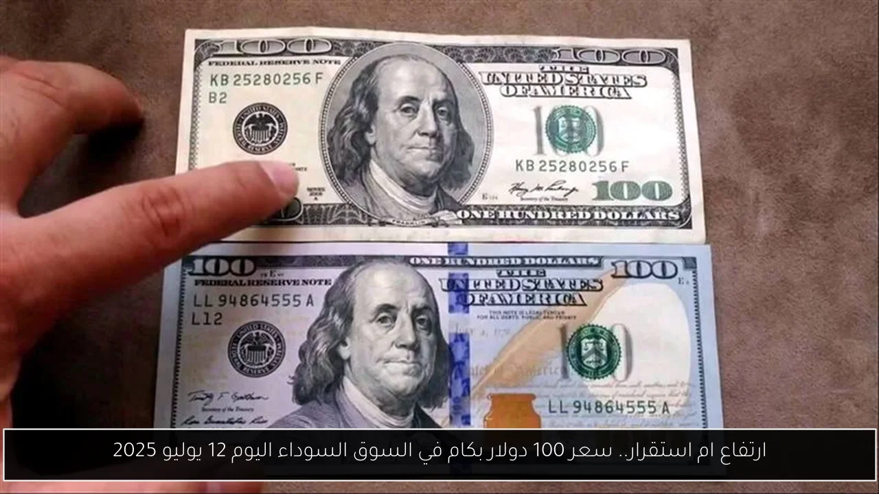 ارتفاع ام استقرار.. سعر 100 دولار بكام في السوق السوداء اليوم 12 يوليو 2025