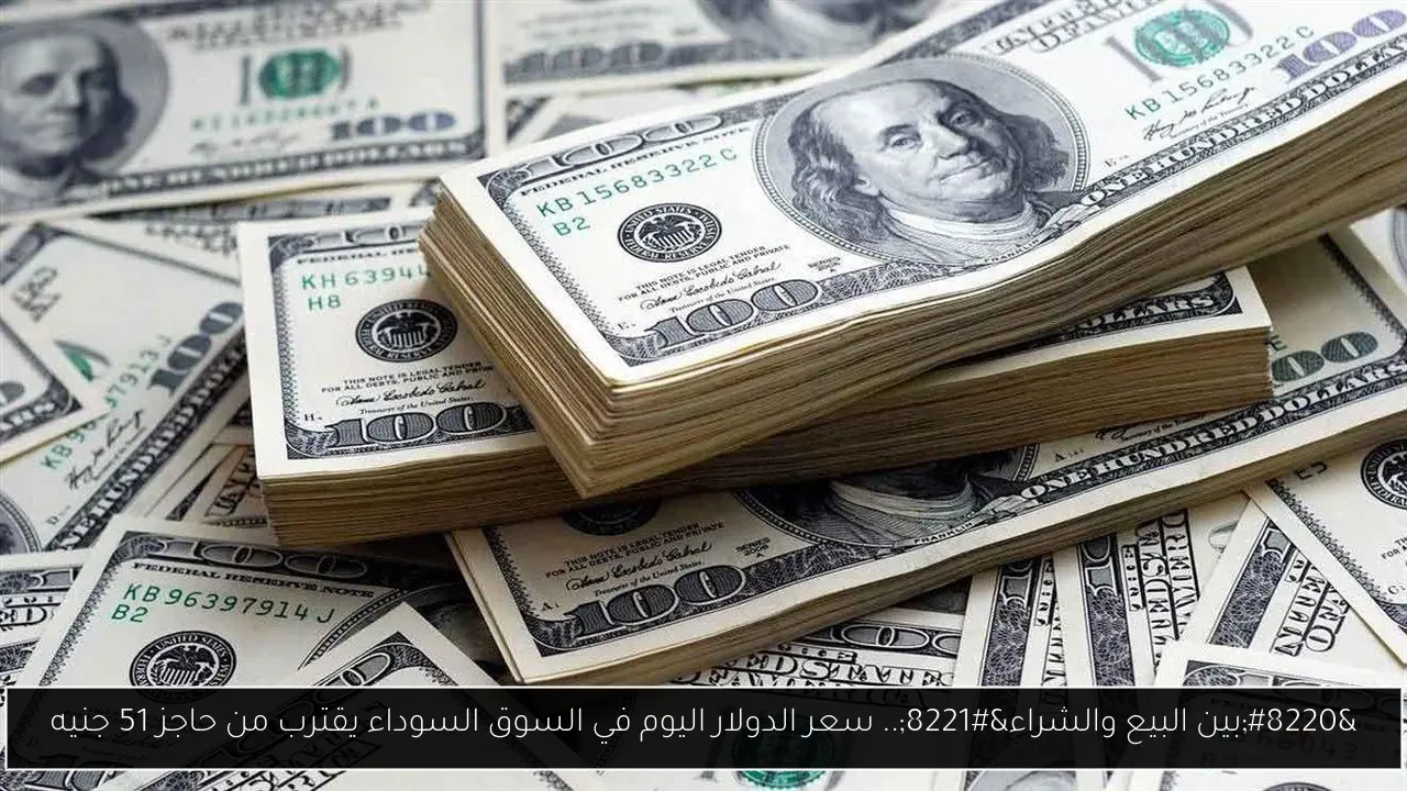 “بين البيع والشراء”.. سعر الدولار اليوم في السوق السوداء يقترب من حاجز 51 جنيه