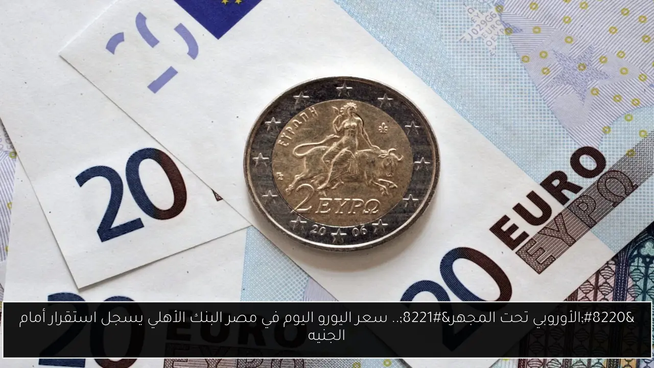“الأوروبي تحت المجهر”.. سعر اليورو اليوم في مصر البنك الأهلي يسجل استقرار أمام الجنيه