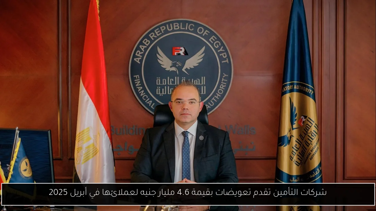 شركات التأمين تقدم تعويضات بقيمة 4.6 مليار جنيه لعملائها في أبريل 2025