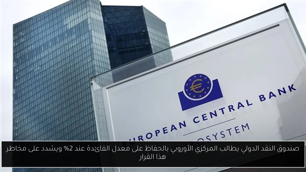 صندوق النقد الدولي يطالب المركزي الأوروبي بالحفاظ على معدل الفائدة عند 2% ويشدد على مخاطر هذا القرار