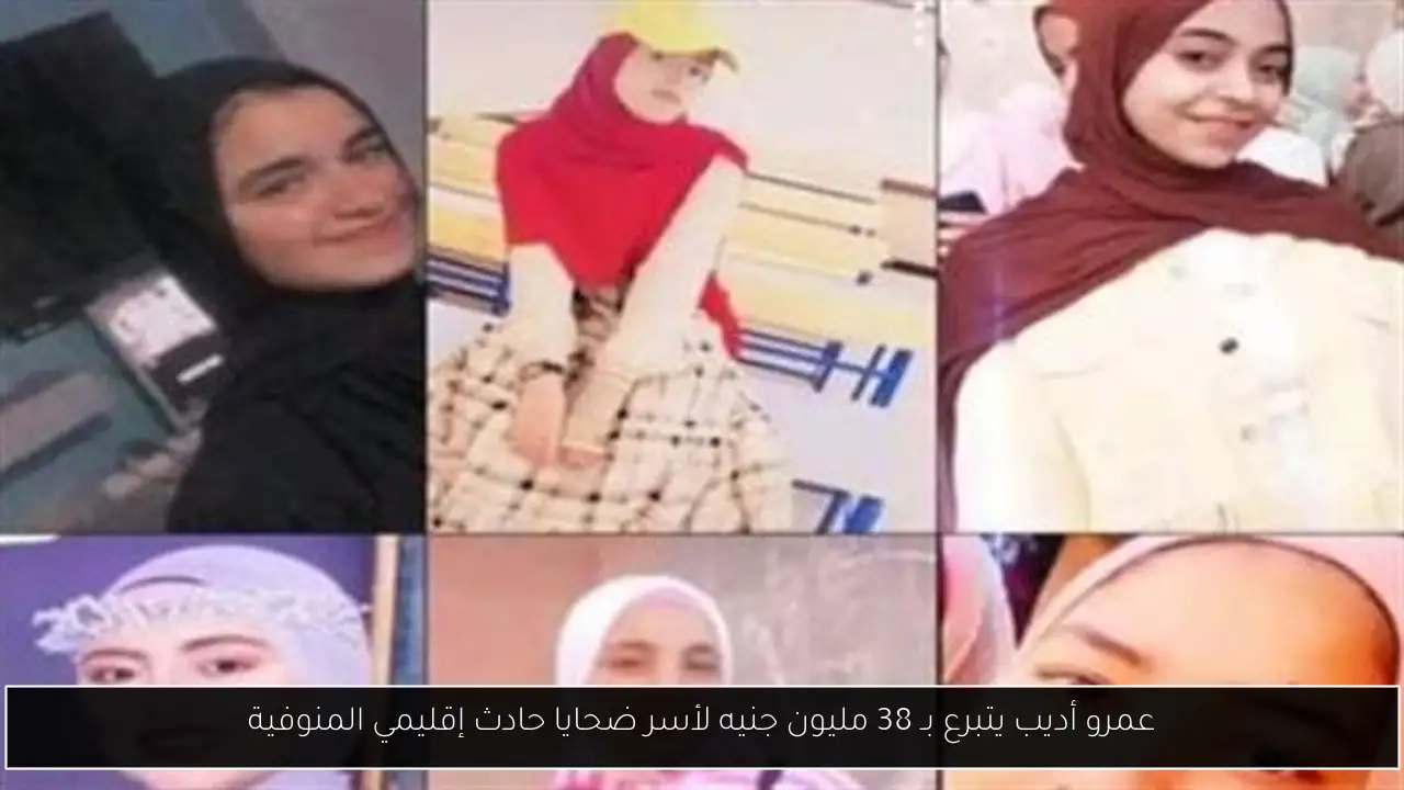 عمرو أديب يتبرع بـ 38 مليون جنيه لأسر ضحايا حادث إقليمي المنوفية