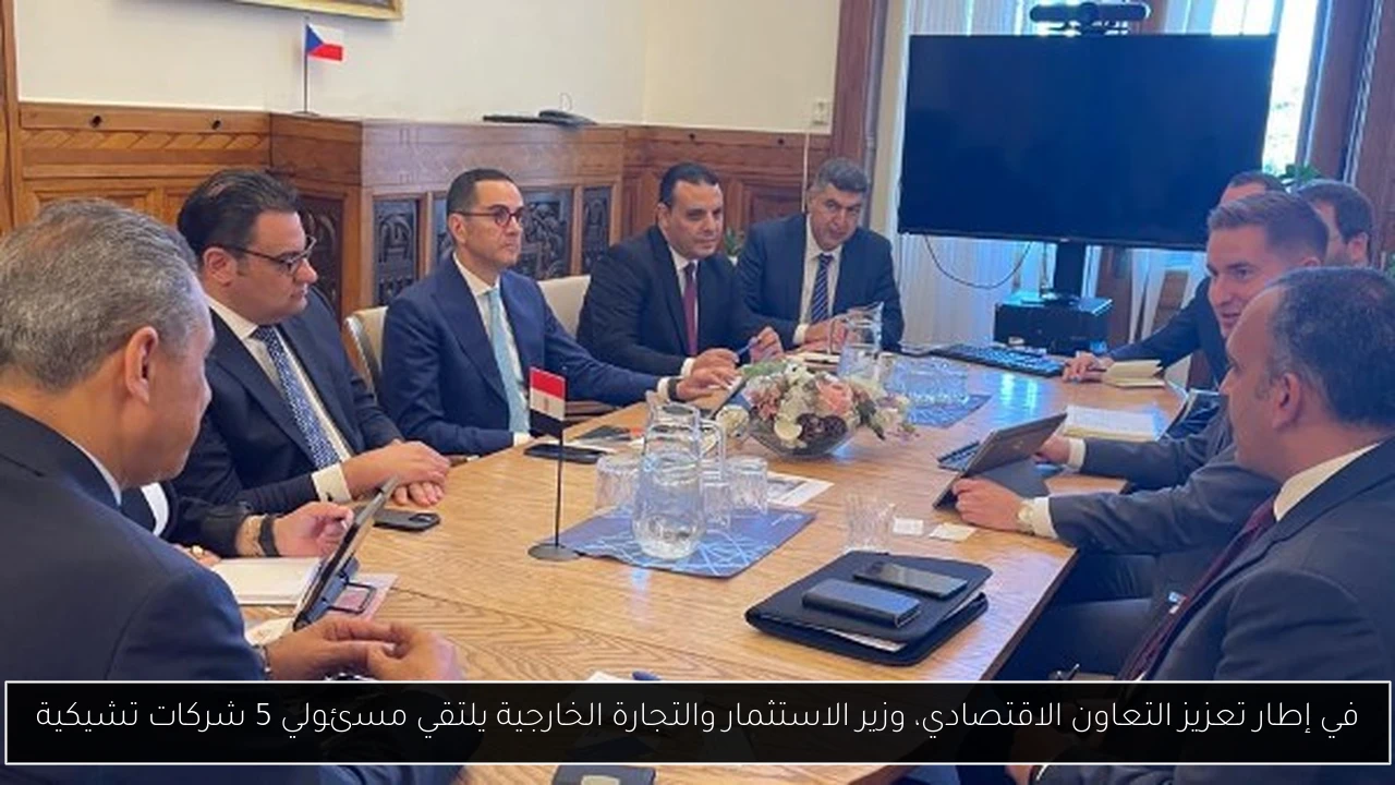 في إطار تعزيز التعاون الاقتصادي، وزير الاستثمار والتجارة الخارجية يلتقي مسئولي 5 شركات تشيكية