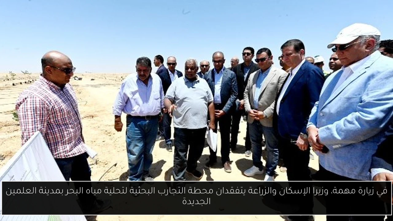 في زيارة مهمة، وزيرا الإسكان والزراعة يتفقدان محطة التجارب البحثية لتحلية مياه البحر بمدينة العلمين الجديدة