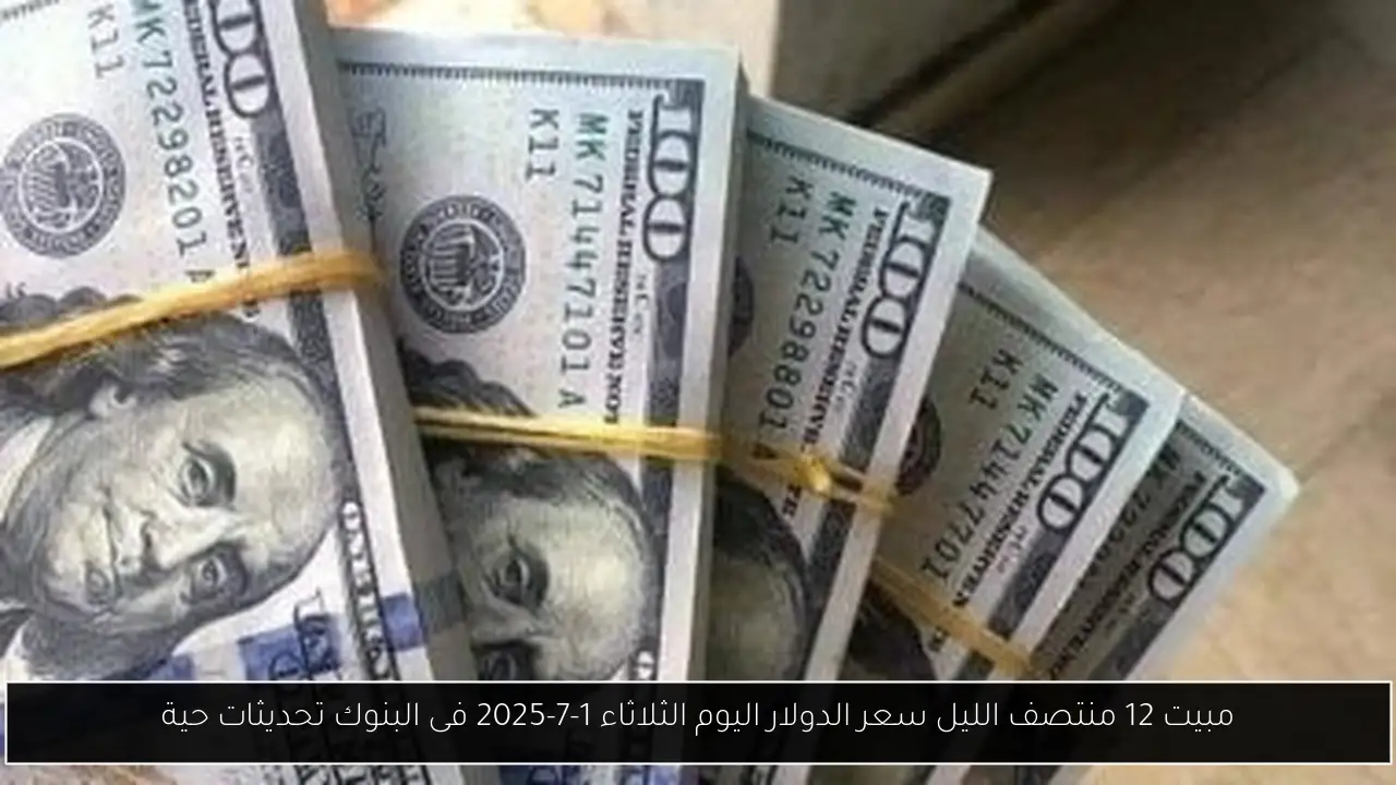 مبيت 12 منتصف الليل سعر الدولار اليوم الثلاثاء 1-7-2025 فى البنوك تحديثات حية