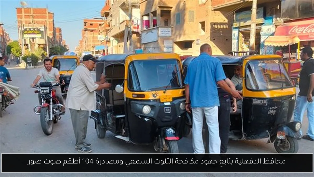 محافظ الدقهلية يتابع جهود مكافحة التلوث السمعي ومصادرة 104 أطقم صوت صور