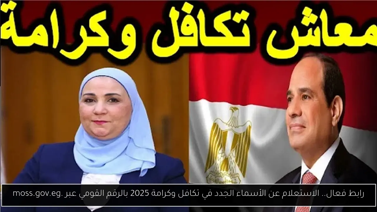 رابط فعال.. الاستعلام عن الأسماء الجدد في تكافل وكرامة 2025 بالرقم القومي عبر .moss.gov.eg