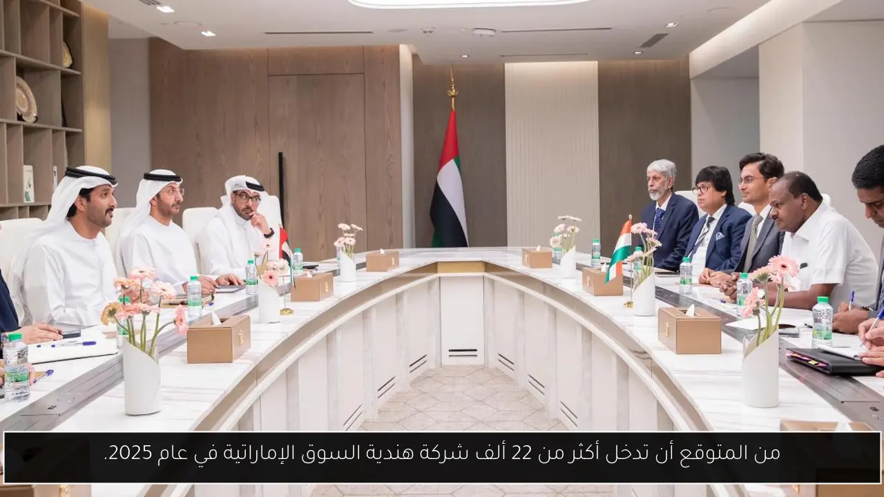 من المتوقع أن تدخل أكثر من 22 ألف شركة هندية السوق الإماراتية في عام 2025.