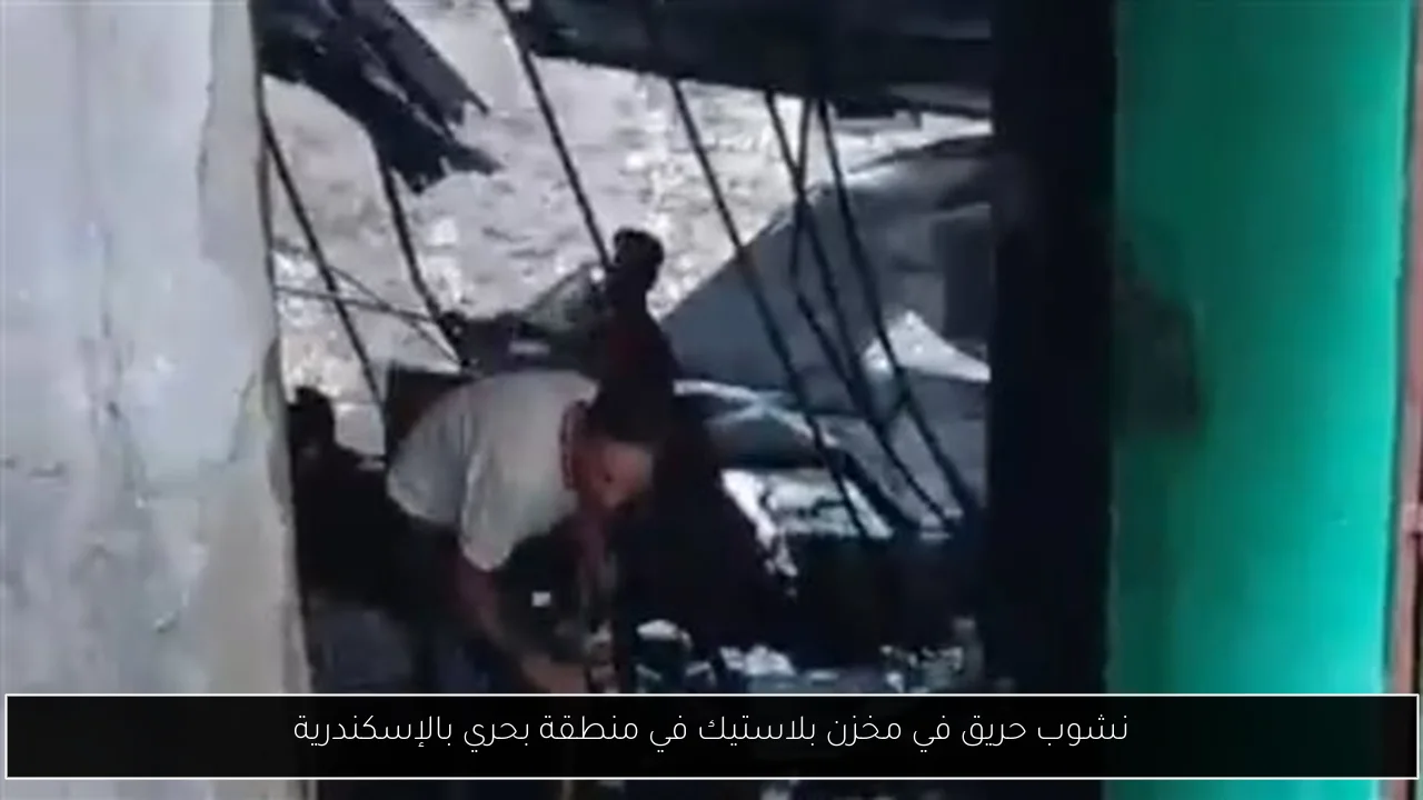 نشوب حريق في مخزن بلاستيك في منطقة بحري بالإسكندرية