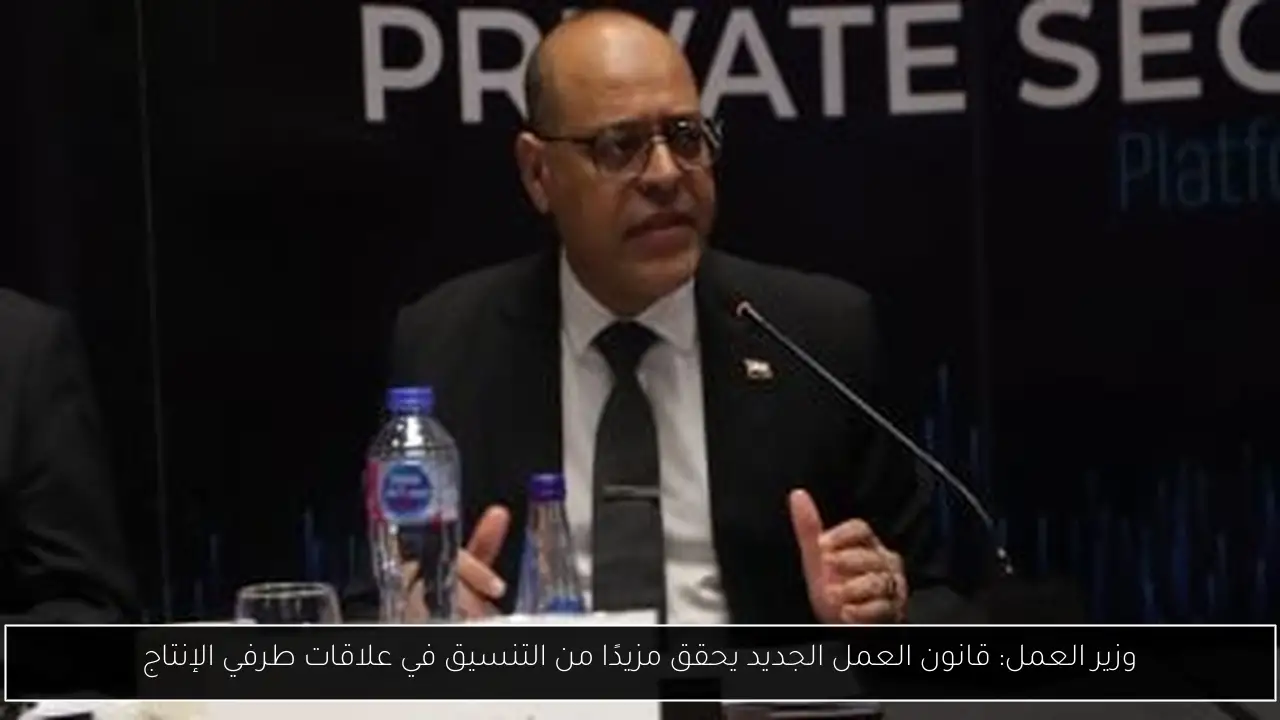 وزير العمل: قانون العمل الجديد يحقق مزيدًا من التنسيق في علاقات طرفي الإنتاج