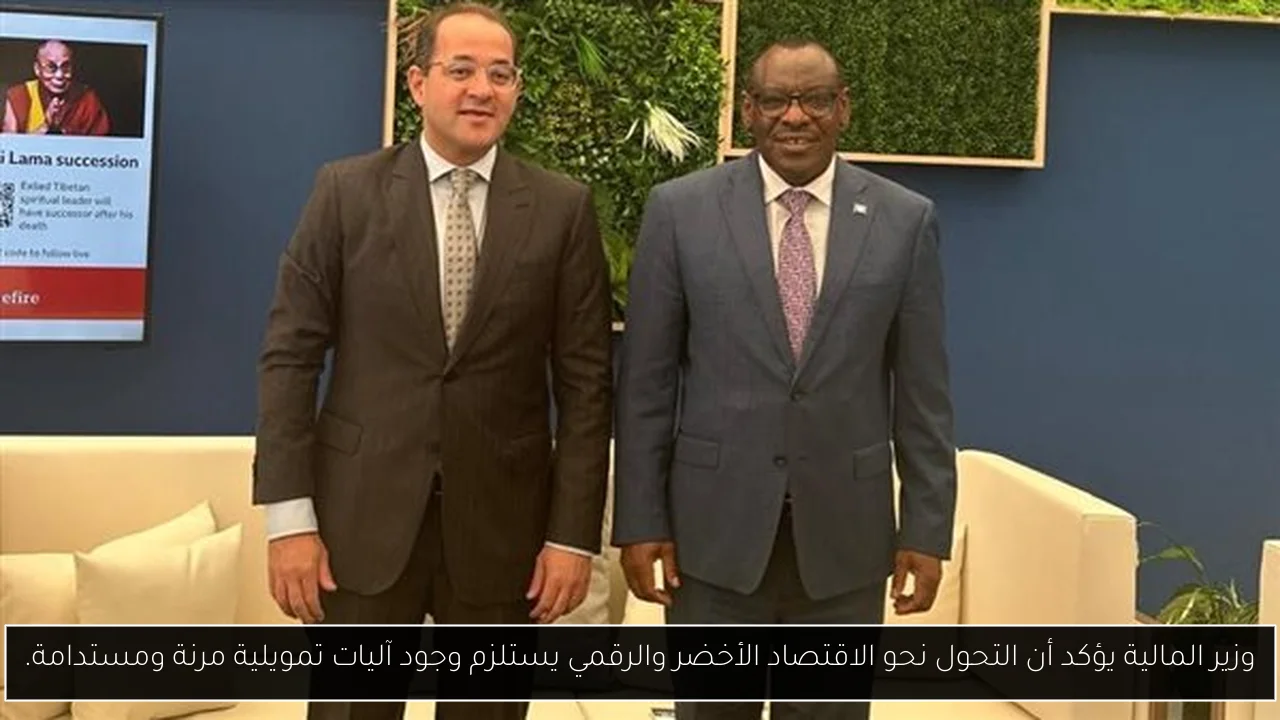 وزير المالية يؤكد أن التحول نحو الاقتصاد الأخضر والرقمي يستلزم وجود آليات تمويلية مرنة ومستدامة.