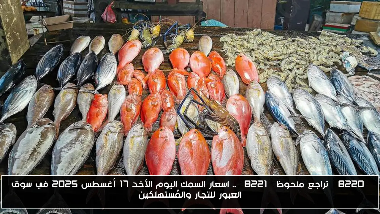 “تراجع ملحوظ” .. اسعار السمك اليوم الأخد 17 أغسطس 2025 في سوق العبور للتجار والمُستهلكين