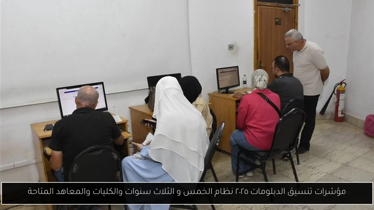 مؤشرات تنسيق الدبلومات ٢٠٢٥ نظام الخمس و الثلاث سنوات والكليات والمعاهد المتاحة