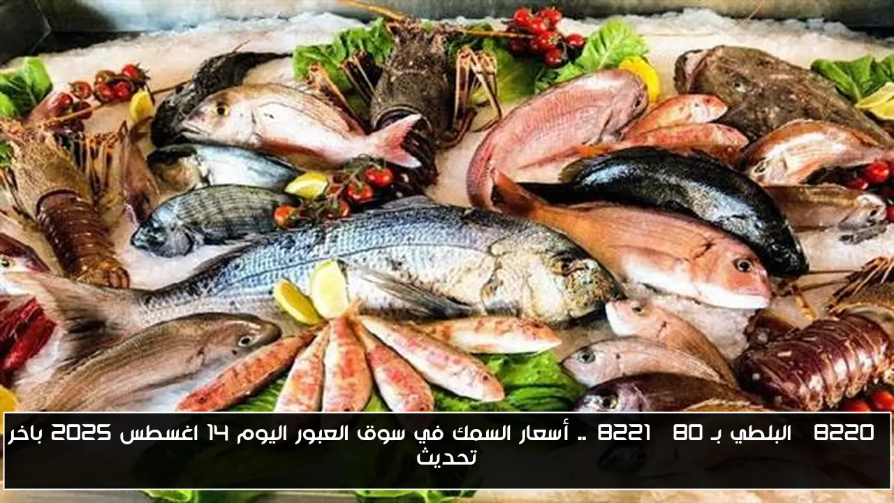 “البلطي بـ 80”.. أسعار السمك في سوق العبور اليوم 14 اغسطس 2025 باخر تحديث