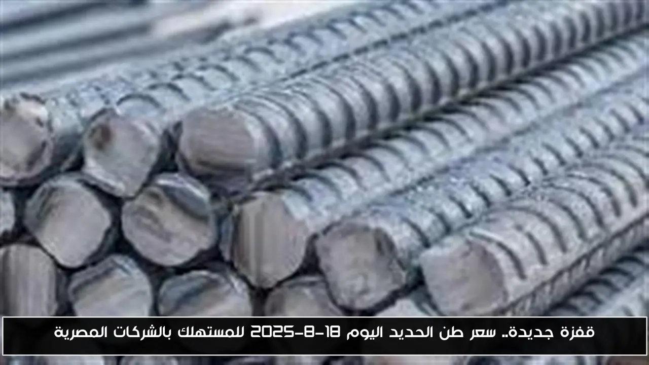 قفزة جديدة.. سعر طن الحديد اليوم 18-8-2025 للمستهلك بالشركات المصرية