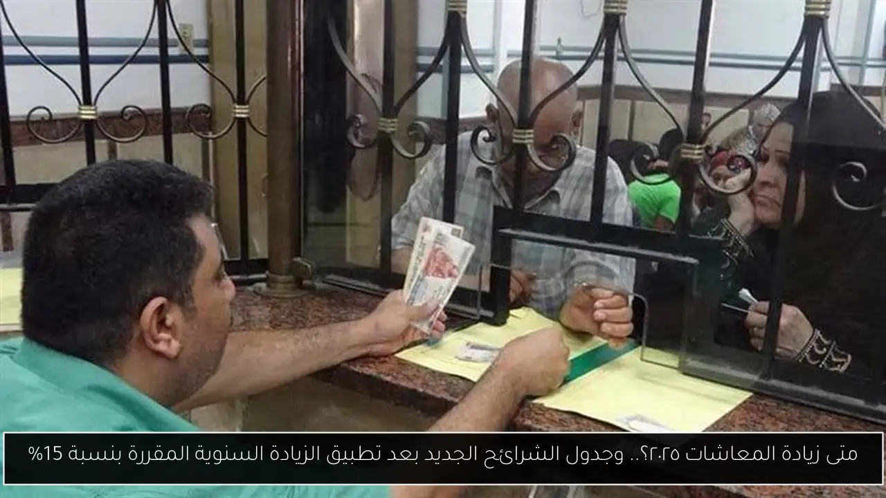 متى زيادة المعاشات ٢٠٢٥؟.. وجدول الشرائح الجديد بعد تطبيق الزيادة السنوية المقررة بنسبة 15%