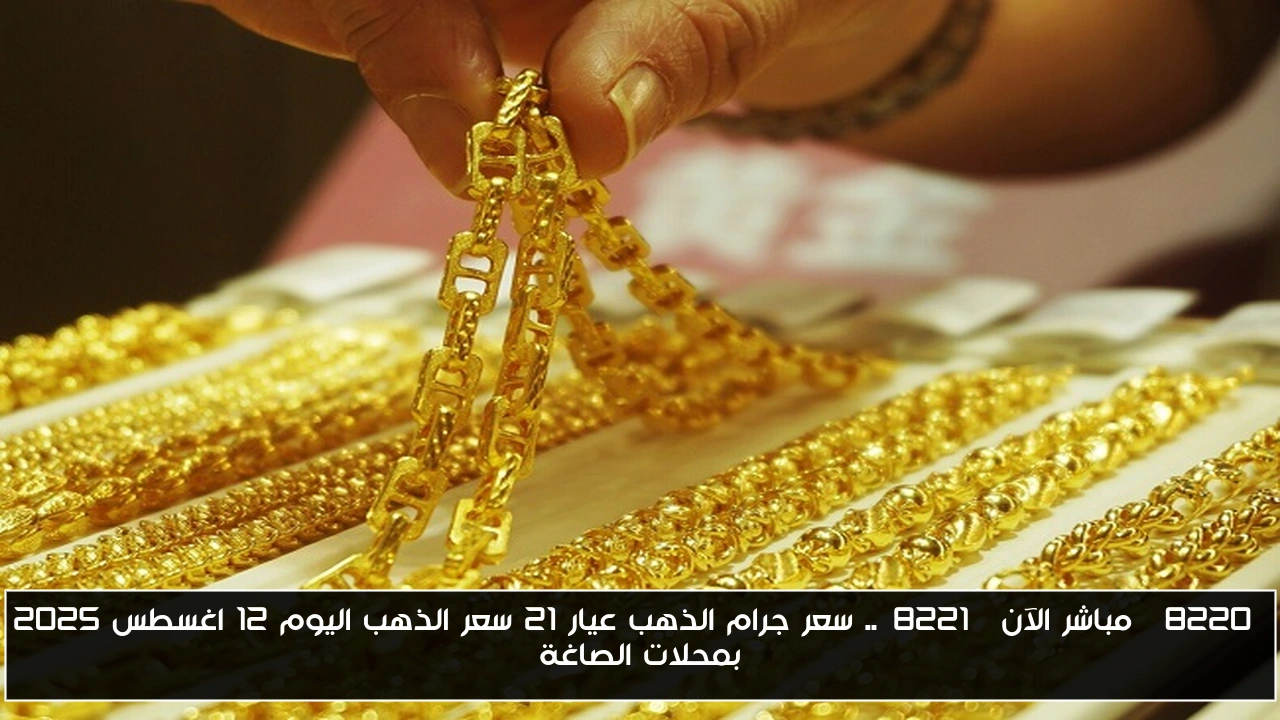 “مباشر الآن”.. سعر جرام الذهب عيار 21 سعر الذهب اليوم 12 اغسطس 2025 بمحلات الصاغة