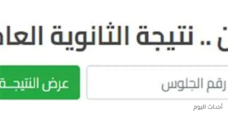 رابط شبابيك نتيجة الثانوية العامة 2025 الدور الثاني برقم الجلوس  وعبر بوابة الوزارة