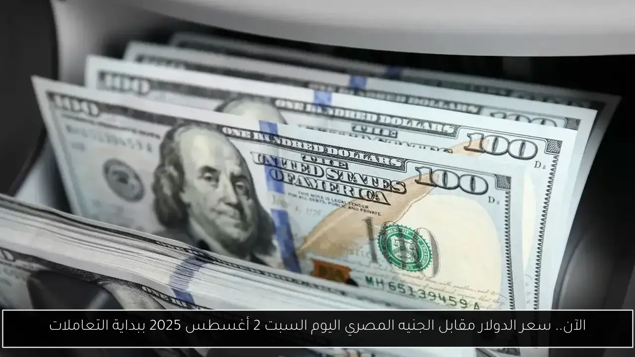 الآن.. سعر الدولار مقابل الجنيه المصري اليوم السبت 2 أغسطس 2025 ببداية التعاملات