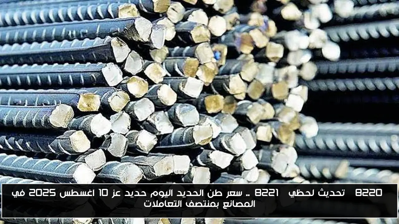 “تحديث لحظي”.. سعر طن الحديد اليوم حديد عز 10 اغسطس 2025 في المصانع بمنتصف التعاملات