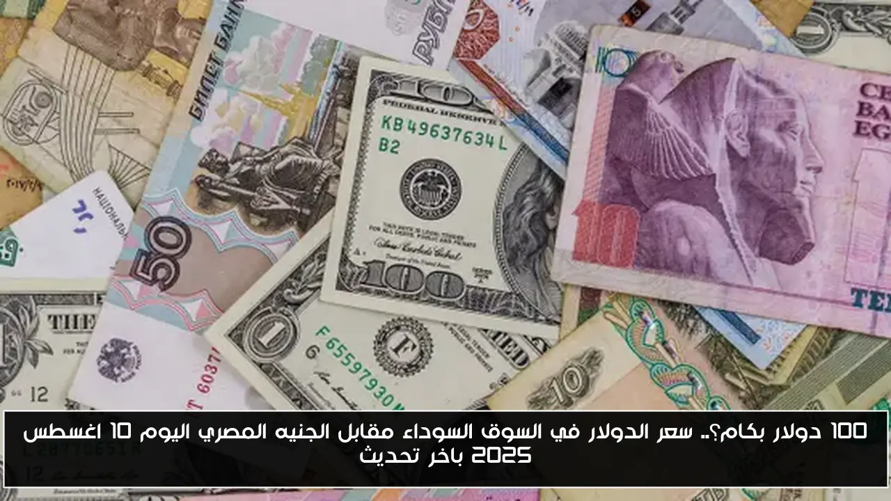 100 دولار بكام؟.. سعر الدولار في السوق السوداء مقابل الجنيه المصري اليوم 10 اغسطس 2025 باخر تحديث