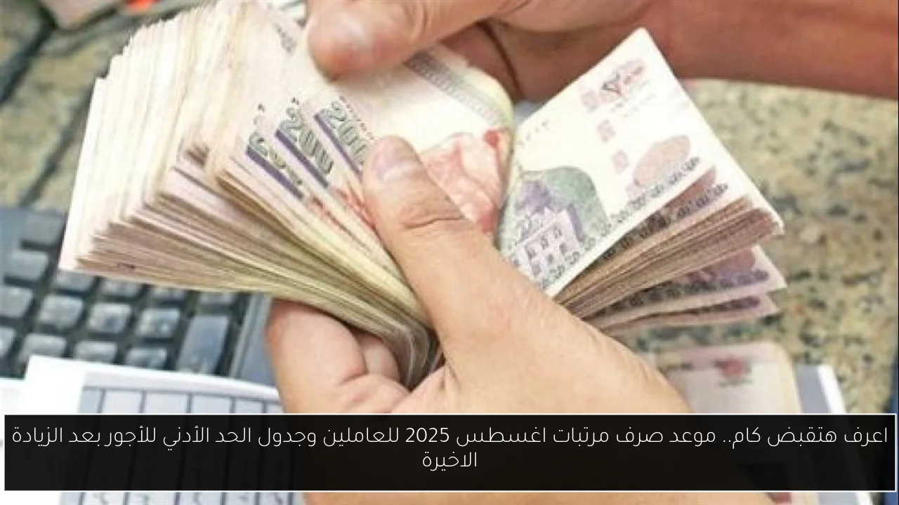 اعرف هتقبض كام.. موعد صرف مرتبات اغسطس 2025 للعاملين وجدول الحد الأدني للأجور بعد الزيادة الاخيرة