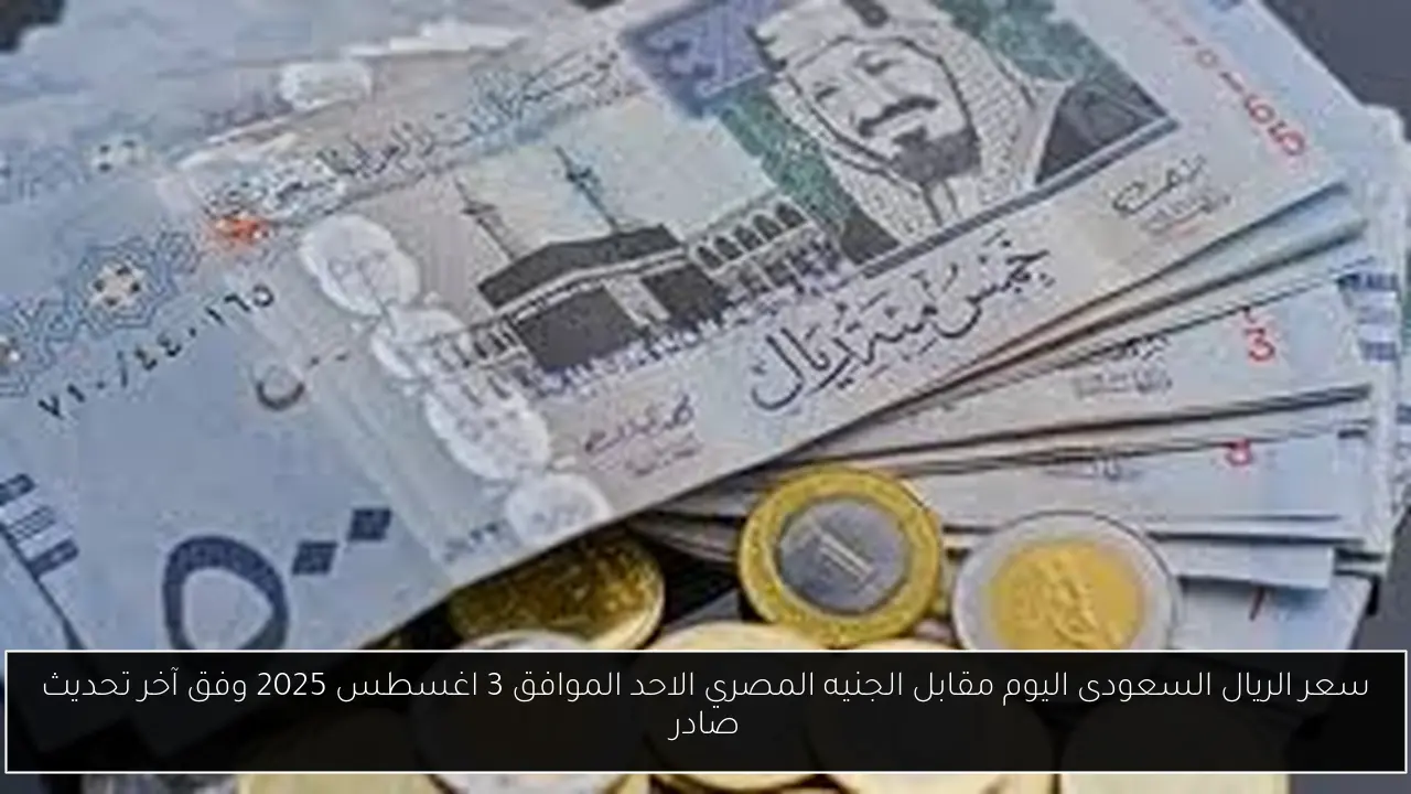 سعر الريال السعودى اليوم مقابل الجنيه المصري الاحد الموافق 3 اغسطس 2025 وفق آخر تحديث صادر