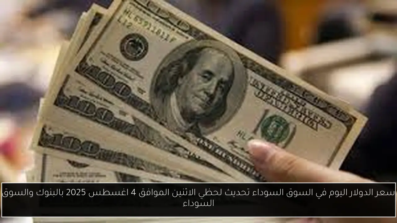 سعر الدولار اليوم في السوق السوداء تحديث لحظي الاثنين الموافق 4 اغسطس 2025 وبالبنوك المصرية