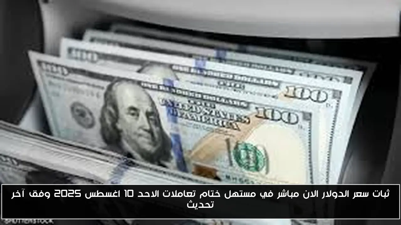 ثبات سعر الدولار الان مباشر في مستهل ختام تعاملات الاحد 10 اغسطس 2025 وفق آخر تحديث