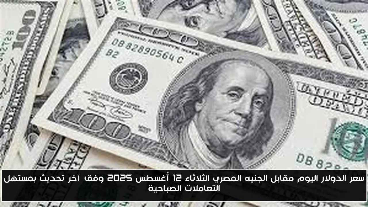 سعر الدولار اليوم مقابل الجنيه المصري الثلاثاء 12 أغسطس 2025 وفق آخر تحديث بمستهل التعاملات الصباحية