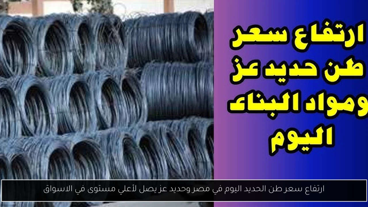 ارتفاع سعر طن الحديد اليوم في مصر وحديد عز يصل لأعلي مستوى في الاسواق