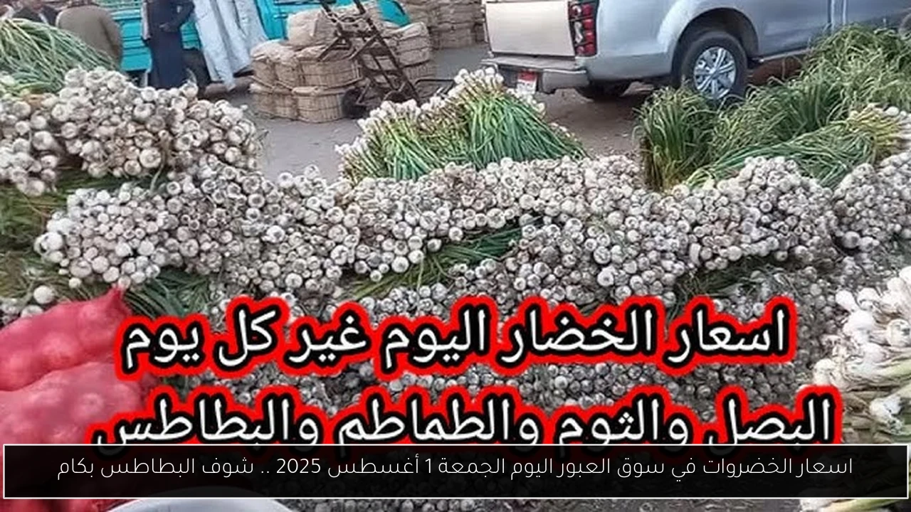 اسعار الخضروات في سوق العبور اليوم الجمعة 1 أغسطس 2025 .. شوف البطاطس بكام