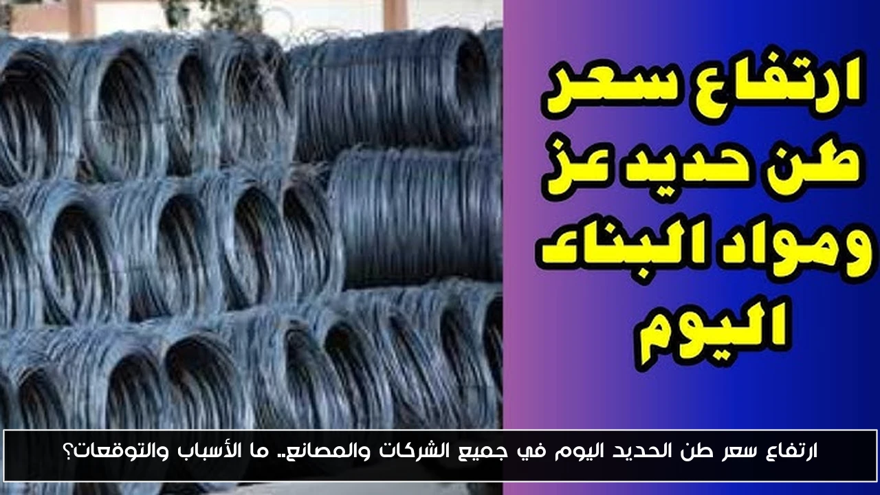 ارتفاع سعر طن الحديد اليوم في جميع الشركات والمصانع.. ما الأسباب والتوقعات؟