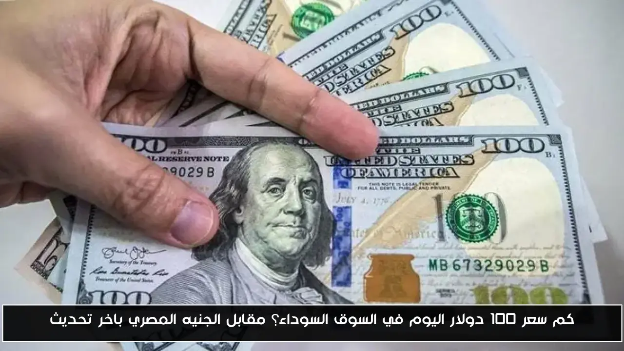 كم سعر 100 دولار اليوم في السوق السوداء؟ مقابل الجنيه المصري باخر تحديث