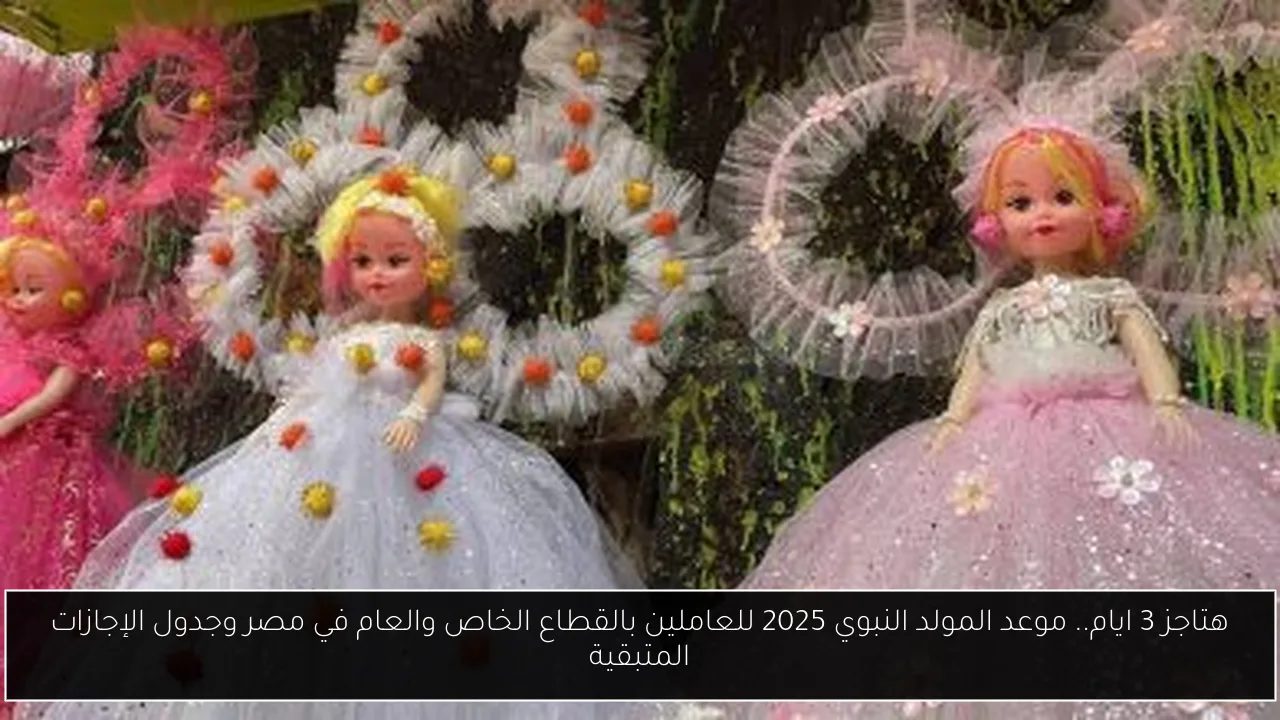 هتاجز 3 ايام.. موعد المولد النبوي 2025 للعاملين بالقطاع الخاص والعام في مصر وجدول الإجازات المتبقية