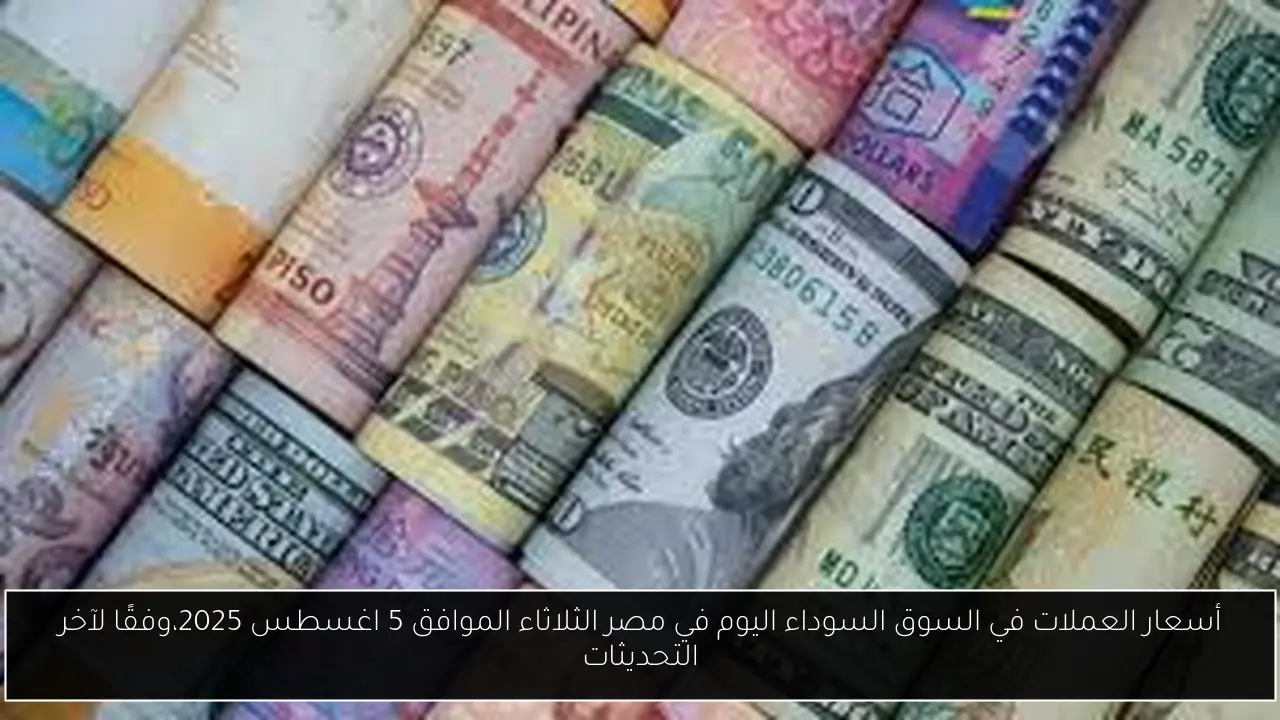 أسعار العملات في السوق السوداء اليوم في مصر الثلاثاء الموافق 5 اغسطس 2025 وفقًا لآخر التحديثات