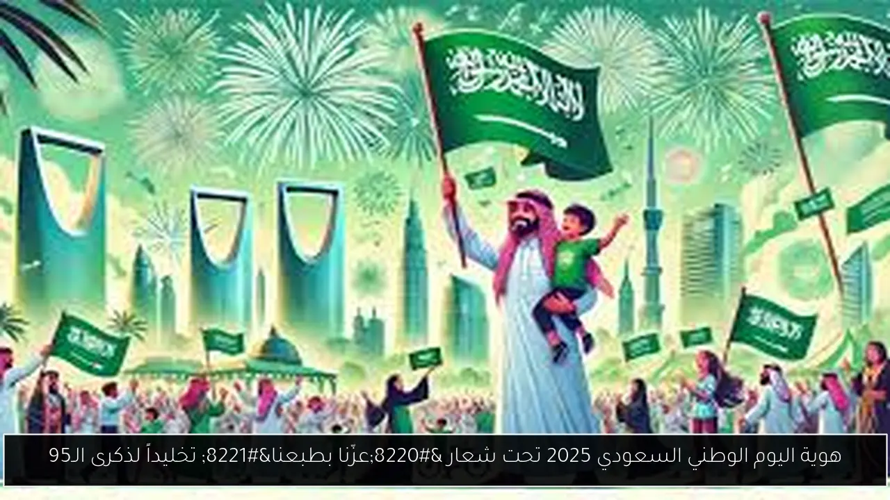 هوية اليوم الوطني السعودي 2025 تحت شعار “عزّنا بطبعنا” تخليداً لذكرى الـ95