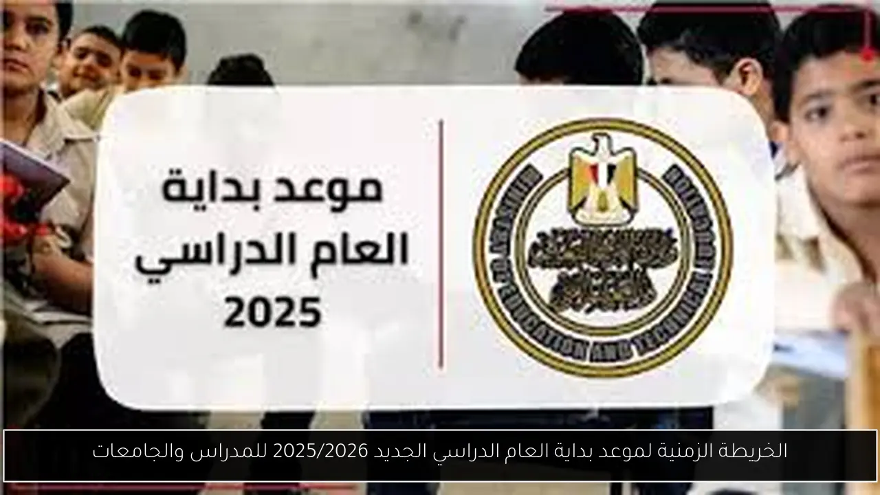 الخريطة الزمنية لموعد بداية العام الدراسي الجديد 2025/2026 للمدراس والجامعات