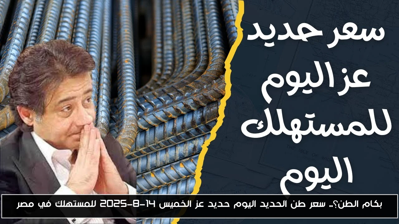 بكام الطن؟.. سعر طن الحديد اليوم حديد عز الخميس 14-8-2025 للمستهلك في مصر