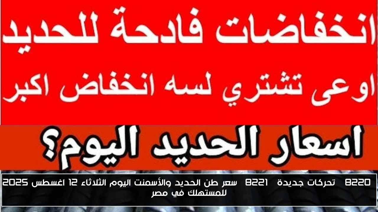 “تحركات جديدة” سعر طن الحديد والأسمنت اليوم الثلاثاء 12 اغسطس 2025 للمستهلك في مصر
