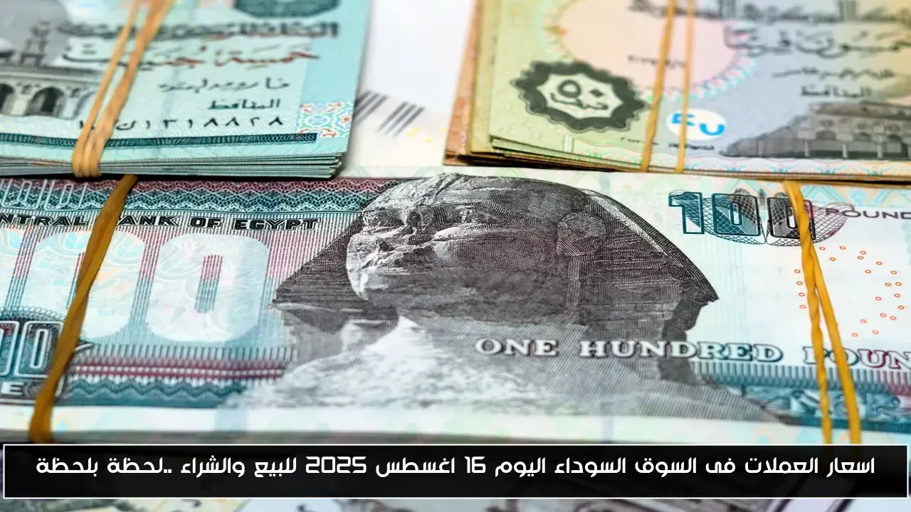 اسعار العملات فى السوق السوداء اليوم 16 اغسطس 2025 للبيع والشراء ..لحظة بلحظة