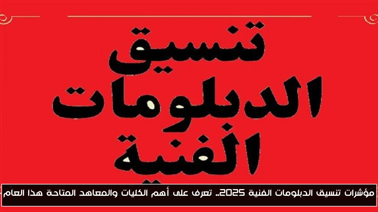 مؤشرات تنسيق الدبلومات الفنية 2025.. تعرف على أهم الكليات والمعاهد المتاحة هذا العام