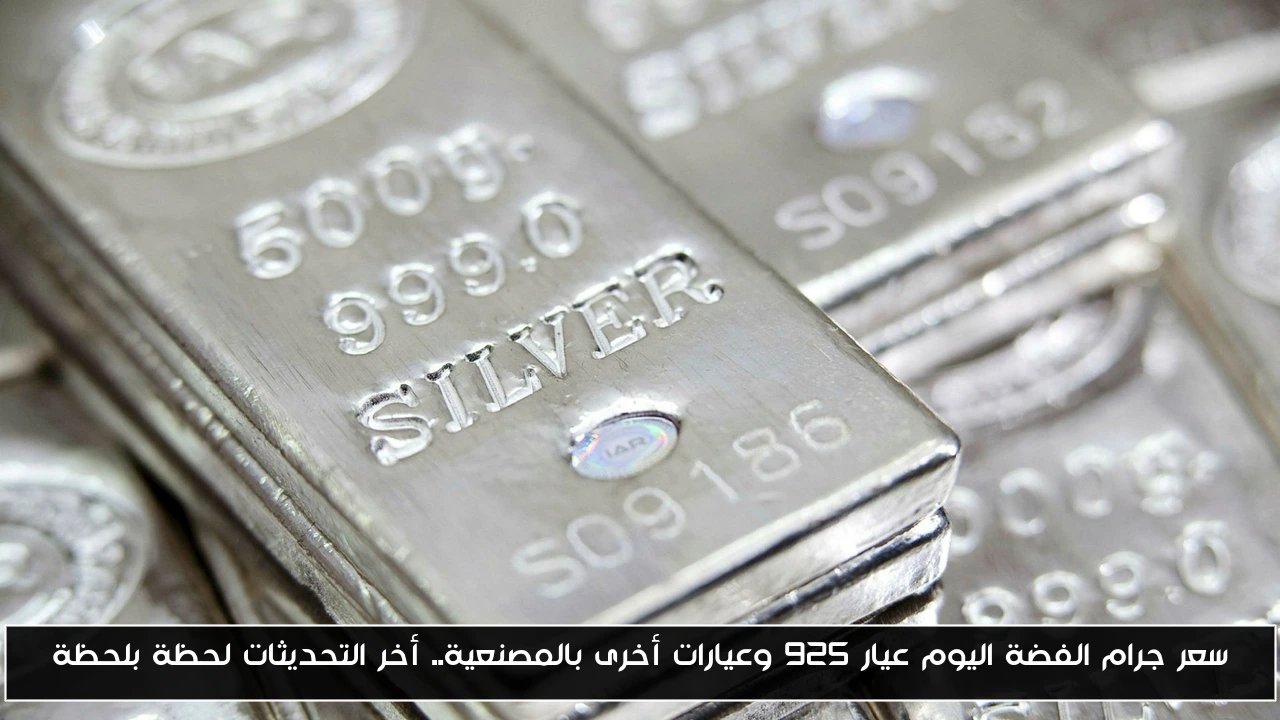 سعر جرام الفضة اليوم عيار 925 وعيارات أخرى بالمصنعية.. أخر التحديثات لحظة بلحظة